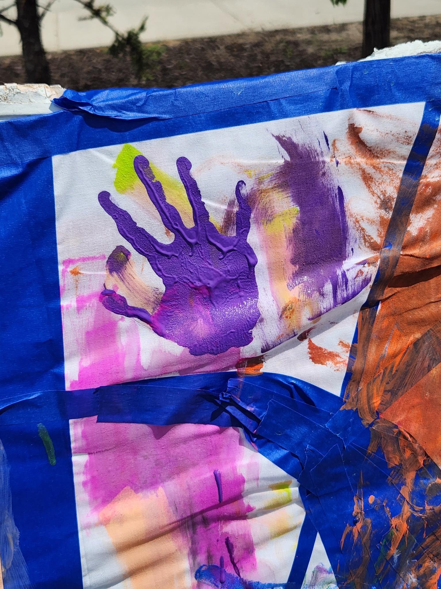 Community handprint art